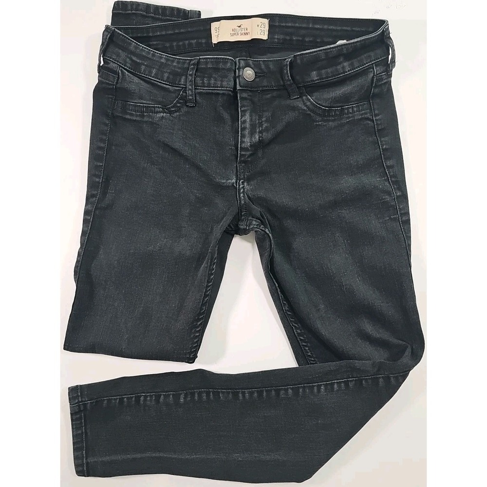 Hollister Jeans Stretch Super Skinny Black Wash Women's Size 9S W29/L29